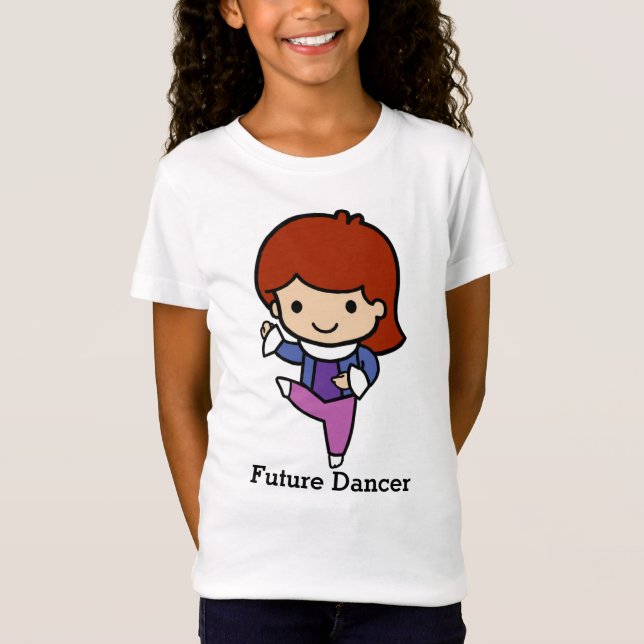 Framtida Cute Dancer, jazz/ballet T Shirt (Framsida)