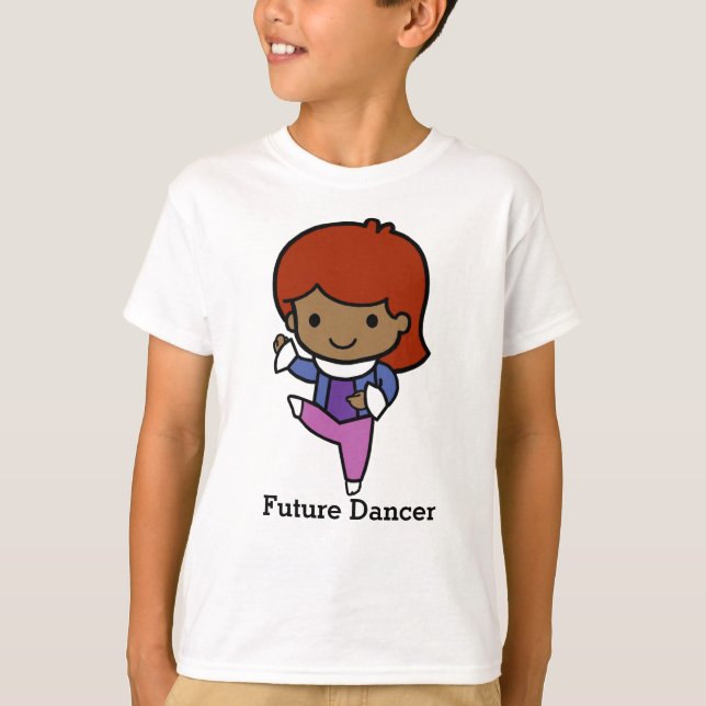 Framtida Cute Dancer, jazz/ballet T Shirt (Framsida)
