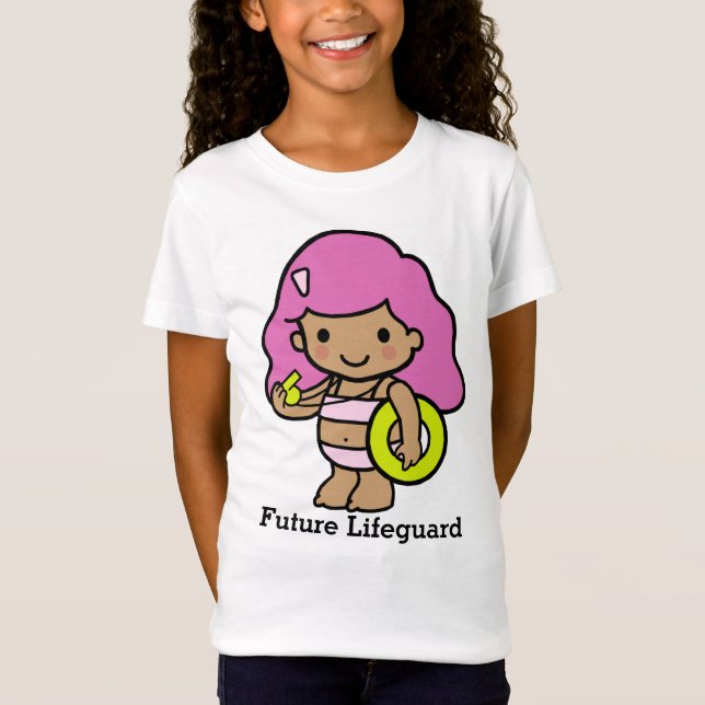 Framtida Cute-flicka Lifeguard med livräddare T Shirt (Framsida)