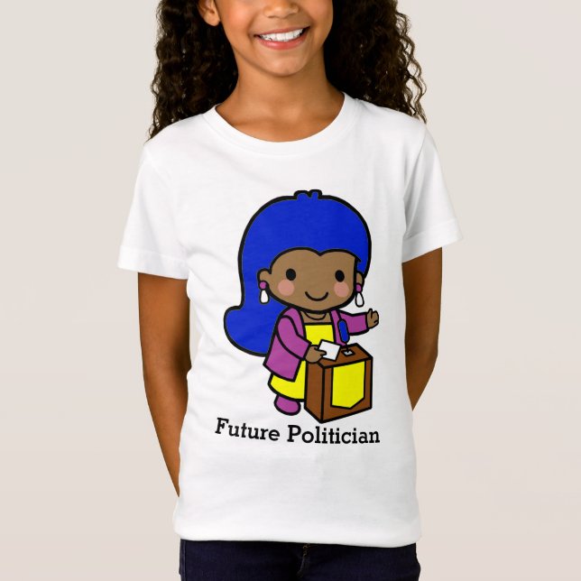 Framtida cute-flicka Politikar/högtalare T Shirt (Framsida)