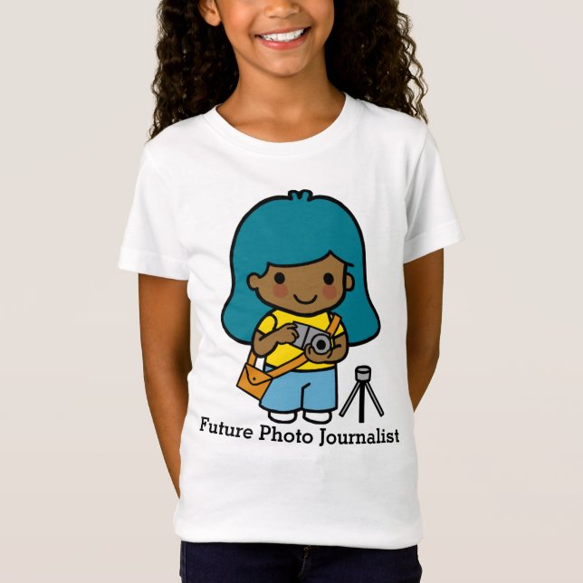 Framtida cute-flickfotograf/fotojournalist t shirt (Framsida)