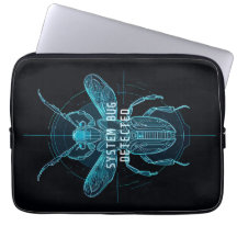 Framtida Cyberbug upptäckt IT Humor Laptopfodral