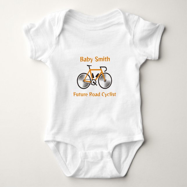 Framtida cyklist i baby namn t shirt (Framsida)