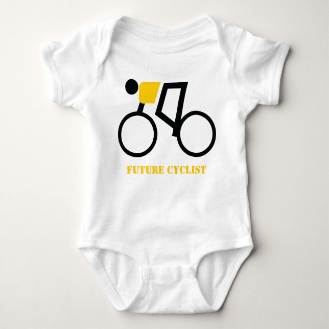 Framtida cyklist som kör sin cykelns anpassningsba t-shirt (Framsida)