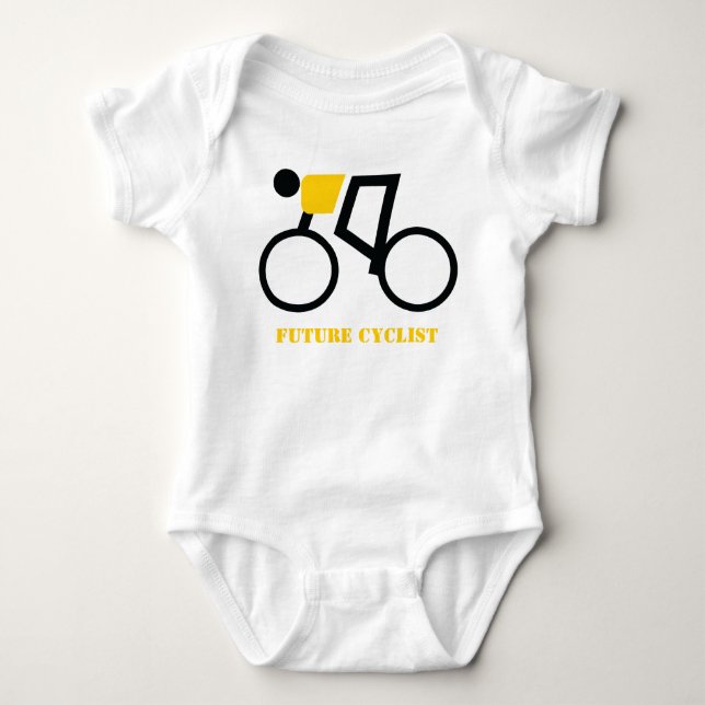 Framtida cyklist som kör sin cykelns anpassningsba tee shirt (Framsida)