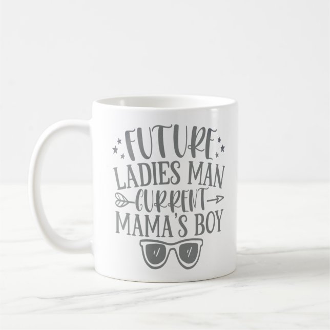 Framtida dam-man, nuvarande mammografipojke  kaffemugg (Vänster)