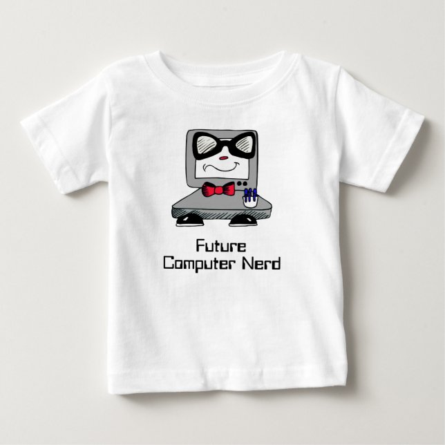 Framtida dator Nerd Geek Shirt för Spädbarn Tee Shirt (Framsida)