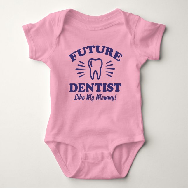 Framtida dentist som min Mamma T-Shirt i Baby (Framsida)