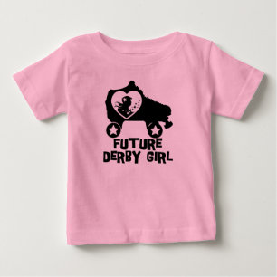 Framtida Derby Girl, Roller Skating Design för bar Tee