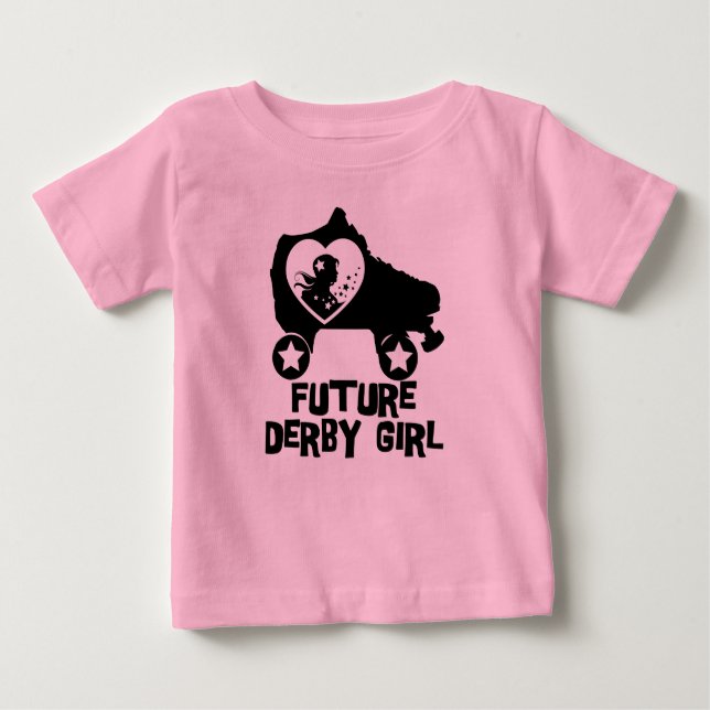 Framtida Derby Girl, Roller Skating Design för bar Tee (Framsida)