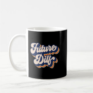 Framtida DILF Retro Hett Pappa Vintage Manar Framt Kaffemugg
