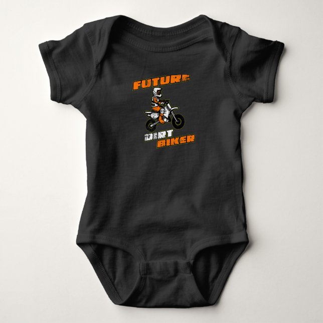 Framtida Dirt Biker Funny Motocross för barn T Shirt (Framsida)