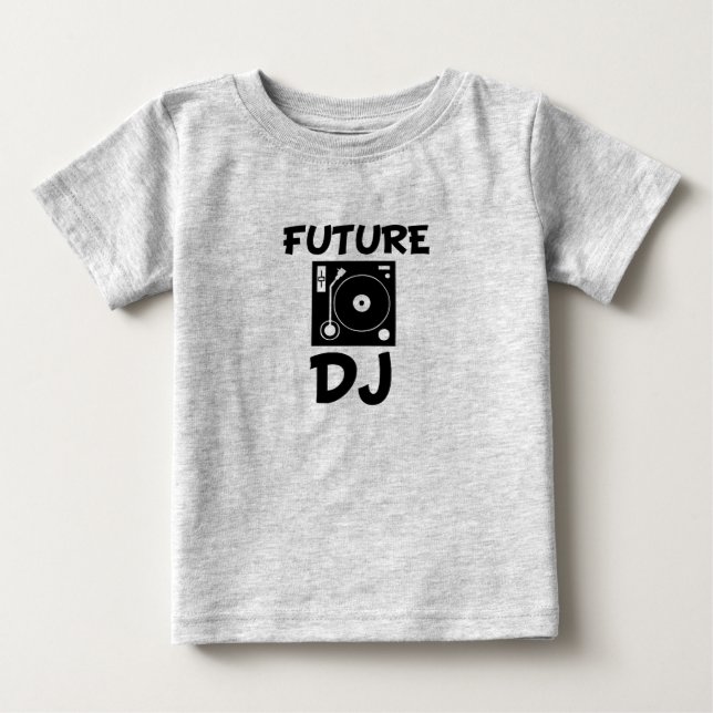 Framtida DJ-lustig baby-skjorta T Shirt (Framsida)