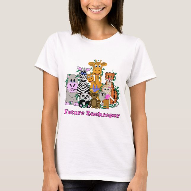 Framtida djurskötare flicka tee shirt (Framsida)