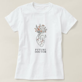 Framtida Doktor | Anatomiskt hjärta med Blommigt B T Shirt