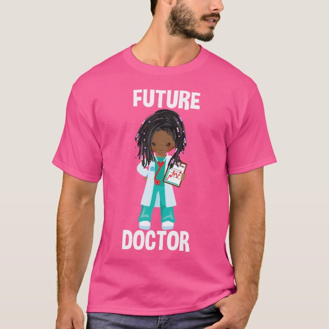 Framtida Doktor Costume Pretare Play African Ameri T Shirt (Framsida)