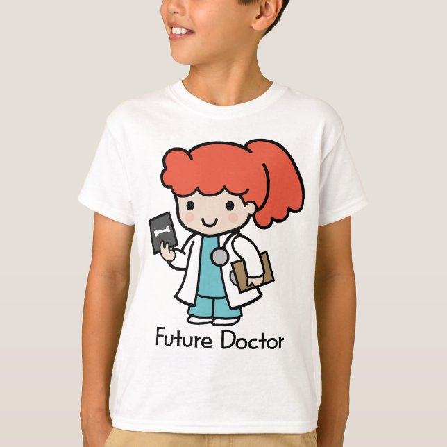 Framtida Doktor - flicka Tee Shirt (Framsida)