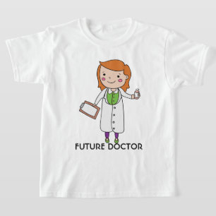 Framtida Doktor Girl med Red Hair Tee