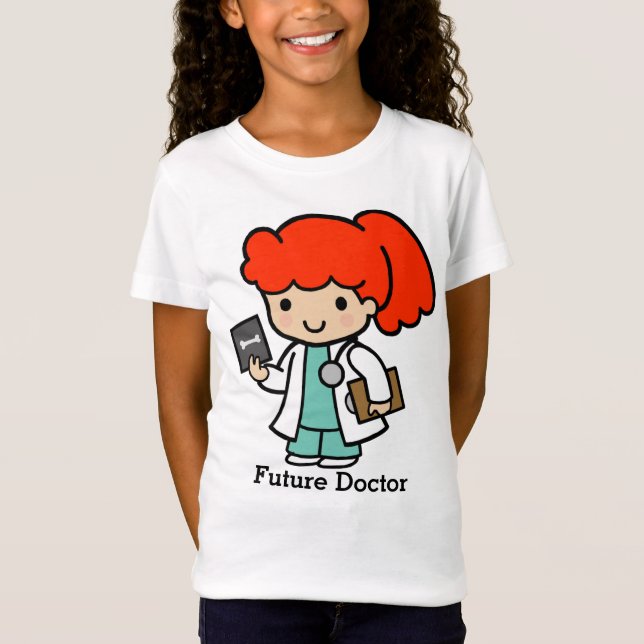 Framtida Doktor Girl med Xray T Shirt (Framsida)