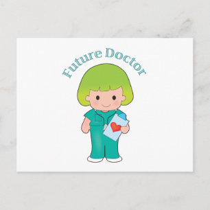 Framtida Doktor Girl Vykort