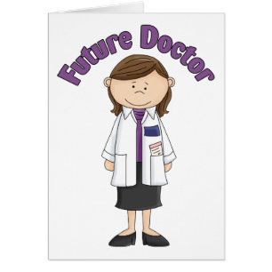 Framtida Doktor Little Girl Hälsningskort