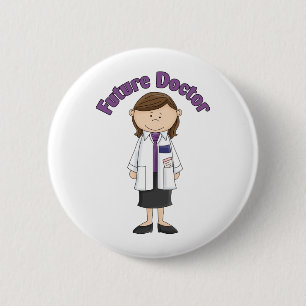 Framtida Doktor Little Girl Knapp