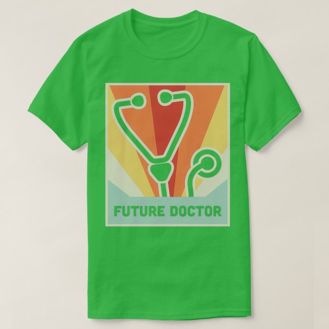 Framtida DOKTOR Retro Medical Student Poster T Shirt (Design framsida)