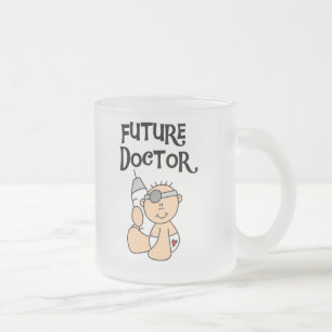 Framtida doktormugg för baby frostad glasmugg