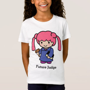 Framtida domare Girl med bok och gavel T Shirt