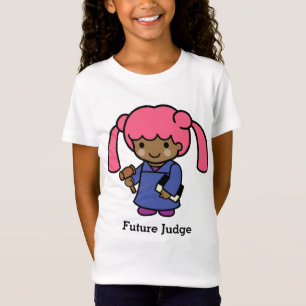 Framtida domare Girl med bok och gavel T Shirt