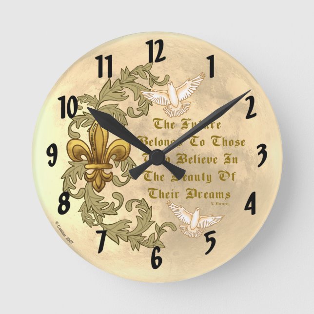 Framtida Dreams Clock Rund Klocka (Framsida)