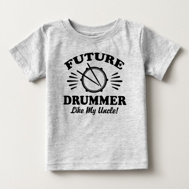 Framtida Drummer som min farbror T-shirt (Framsida)