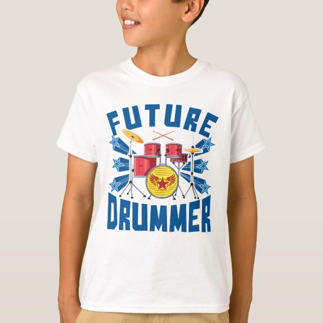 Framtida Drummer T Shirt (Framsida)