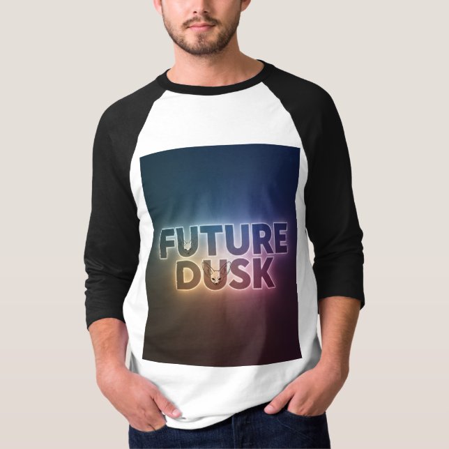 Framtida Dusk - Neon Desert Fox-design T Shirt (Framsida)