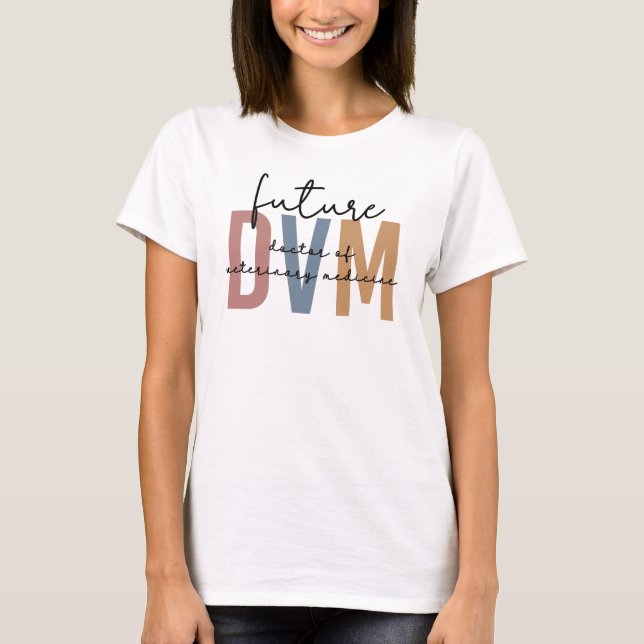 Framtida DVM Doktor of Veterinary Medicine Student T Shirt (Framsida)