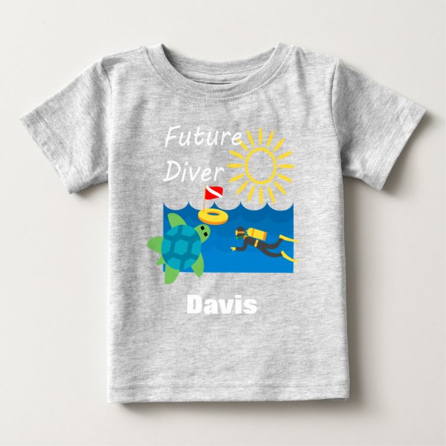 Framtida dykardesign - Baby Bra Jersey T-Shirt (Framsida)