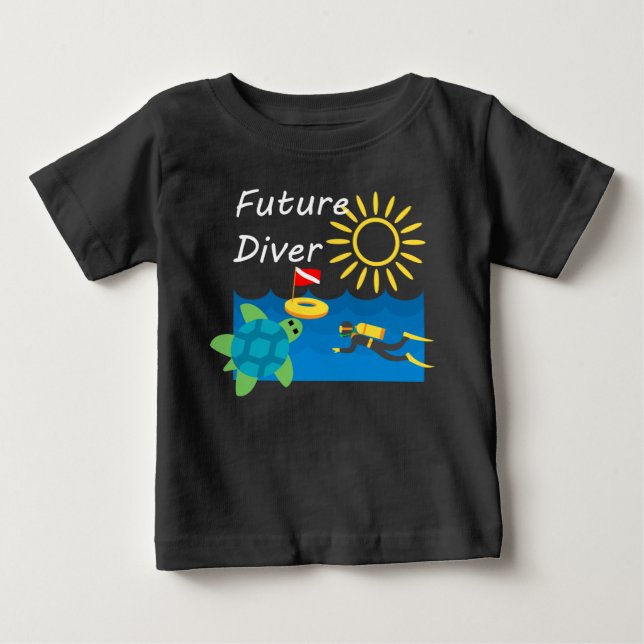 Framtida dykardesign - Baby Bra Jersey T-Shirt (Framsida)