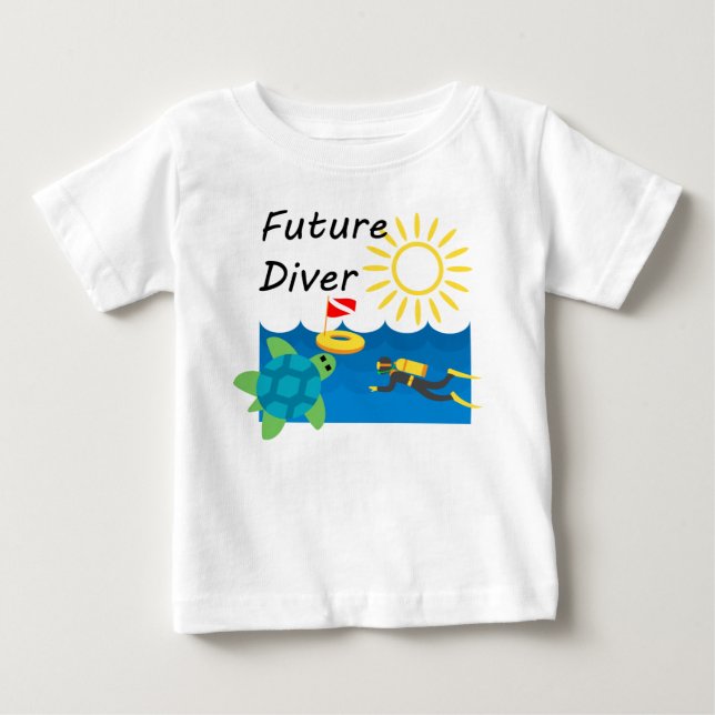 Framtida dykardesign - Baby Bra Jersey T-Shirt (Framsida)