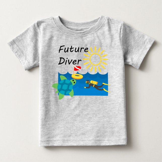 Framtida dykardesign - Baby Bra Jersey T-Shirt (Framsida)