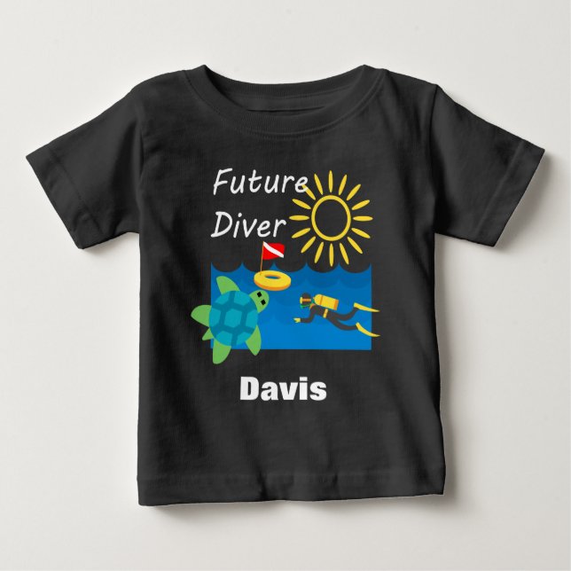 Framtida dykardesign - Baby Bra Jersey T-Shirt (Framsida)