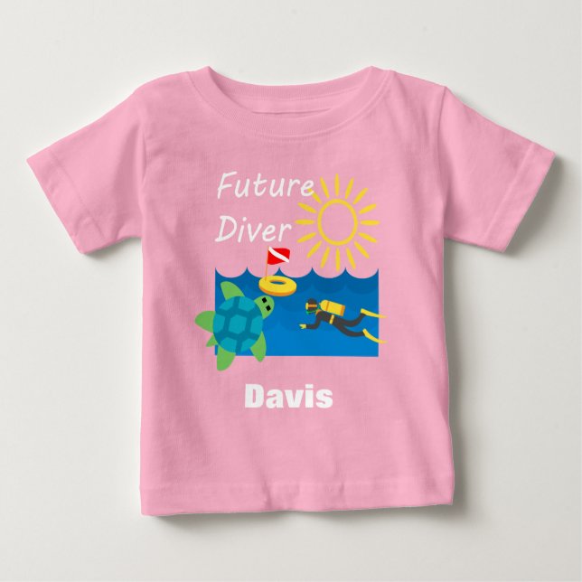 Framtida dykardesign - Baby Bra Jersey T-Shirt (Framsida)