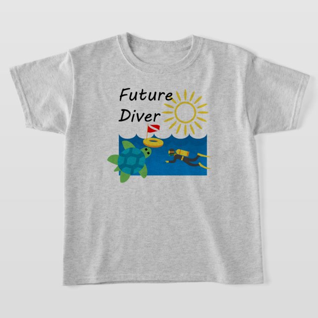 Framtida dykardesign - barnens grundläggande T-Shi T Shirt (Laydown)