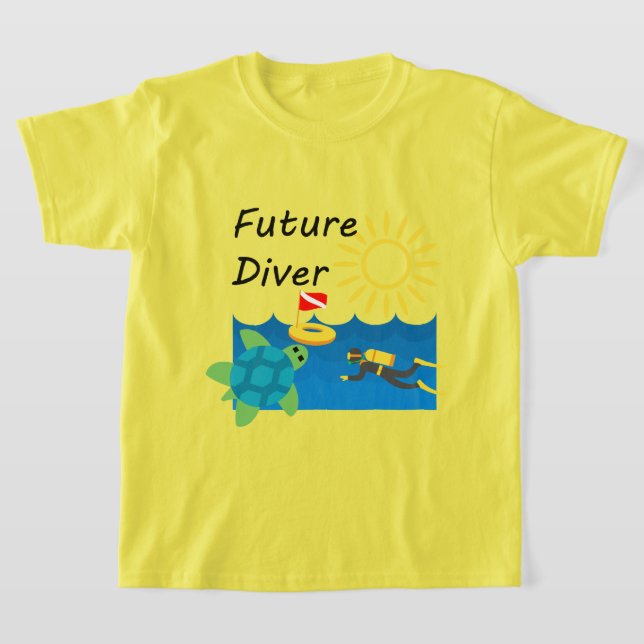 Framtida dykardesign - barnens grundläggande T-Shi T Shirt (Laydown)