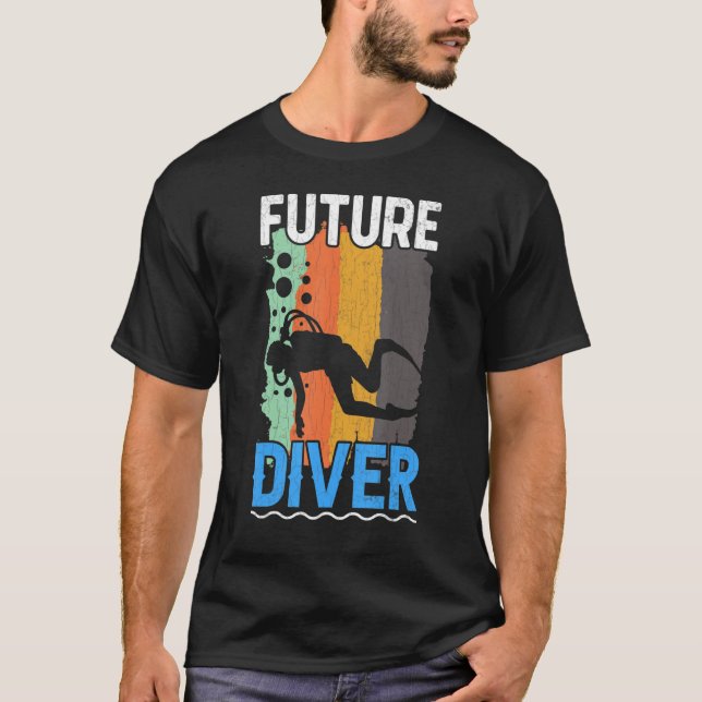 Framtida dykargrafik för dykardykare t shirt (Framsida)