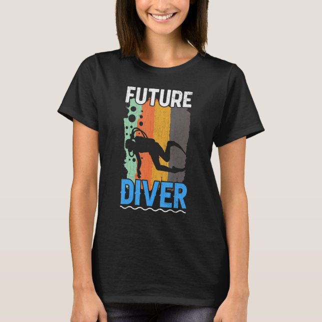 Framtida dykargrafik för dykardykare t shirt (Framsida)