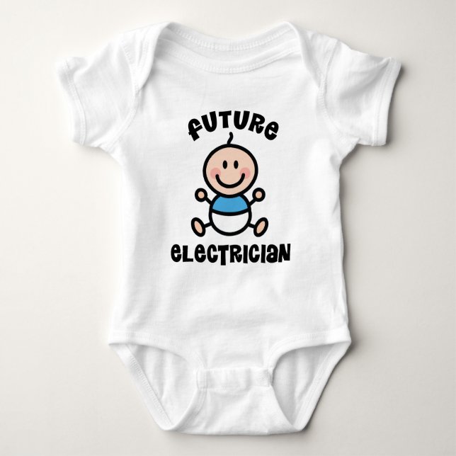 Framtida Electrician Baby Gift Tee (Framsida)