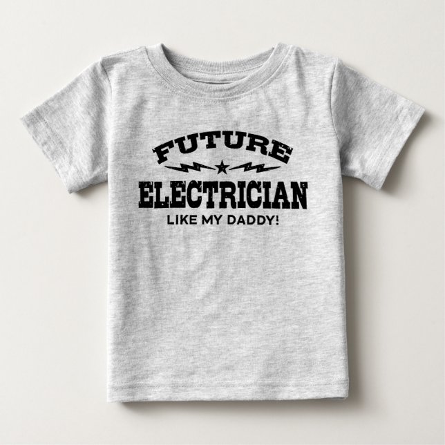 Framtida elektriker som min pappa t-shirt (Framsida)