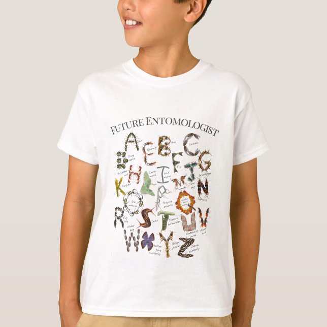 Framtida entomolog | Kryp Älskare Alphabet | INSEK T Shirt (Framsida)