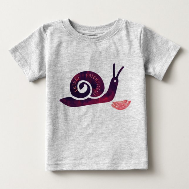 Framtida entomolog Snigel Småbarn Boys Shirt Long Tee (Framsida)