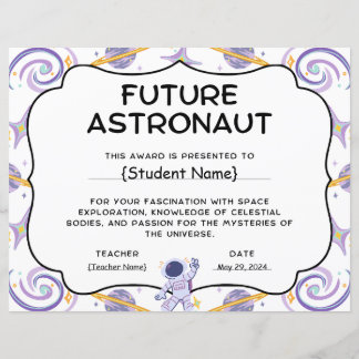 Framtida erkännande av Astronaut Student